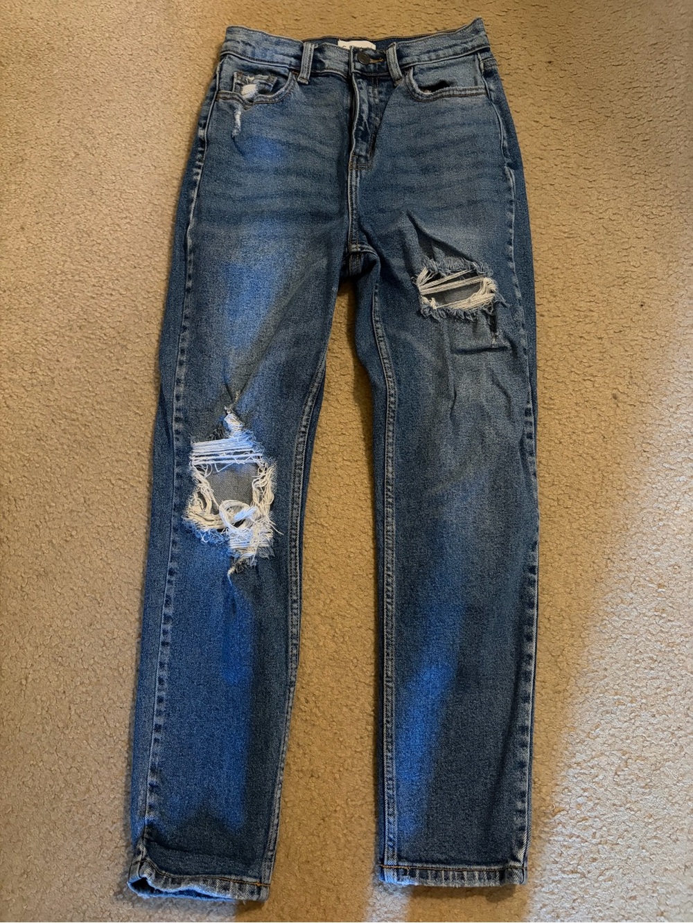 Cello Distressed Dark Blue Boyfriend Jeans
